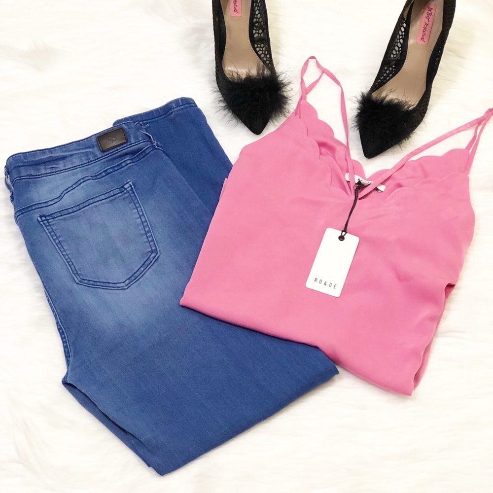 RO & DE Pink Scallion Tank Top (M) - Picture 4 of 7